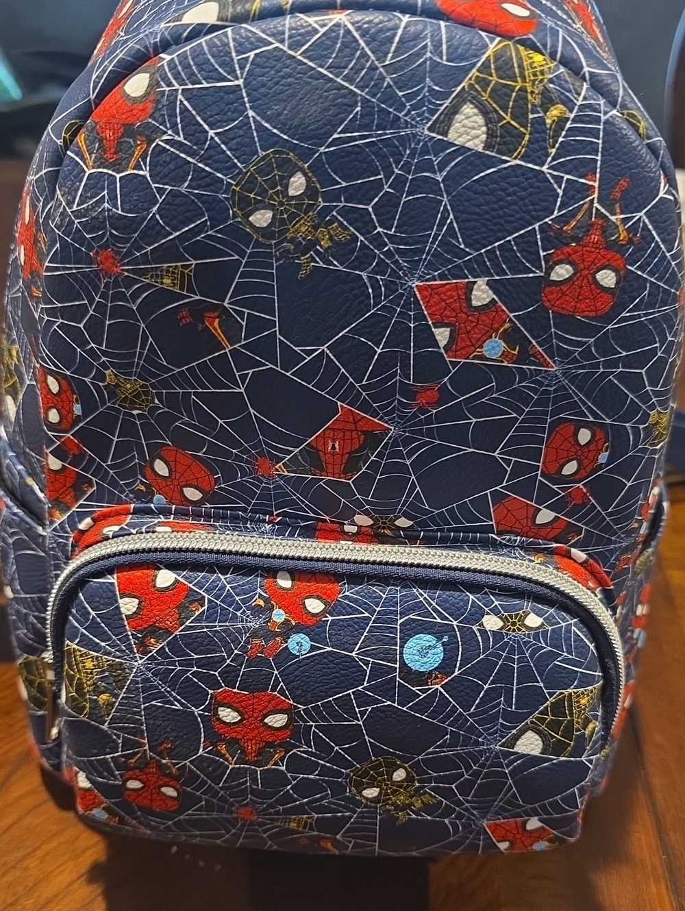Marvel Navy Red Spider-Web Kids Backpack